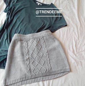 Cable knit skirt